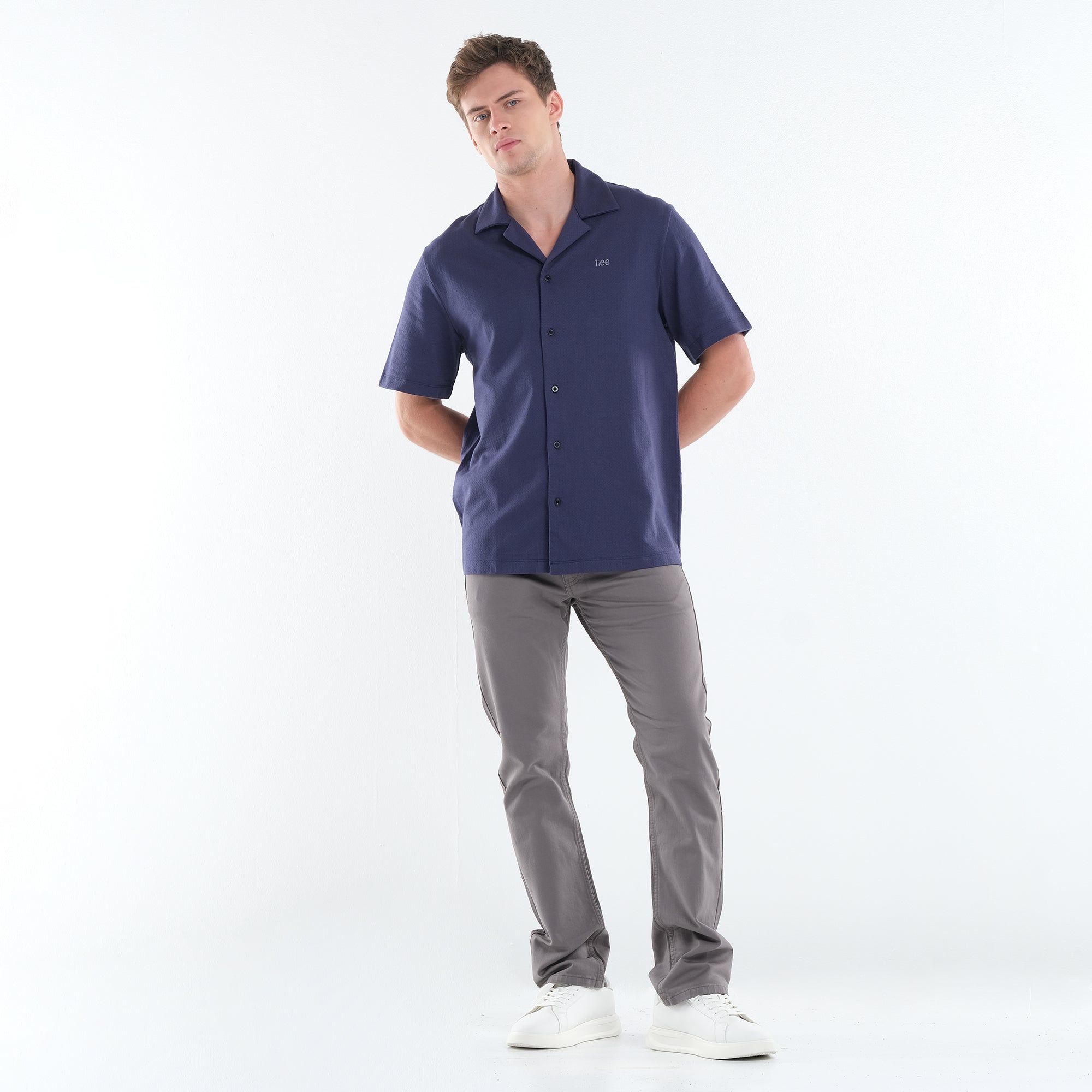 Button Down Knit Polo Mサイズ Button Down Knit Polo Mサイズ Regular Fit Rib-knit Polo Shirt