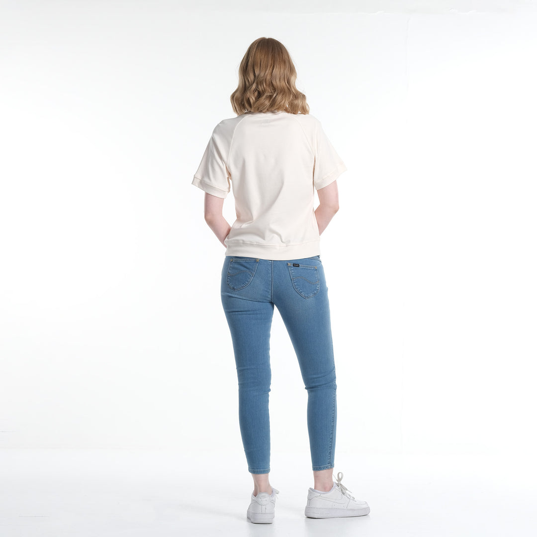 LEE LADIES EMBROIDERED LOGO MODIFIED TEE
