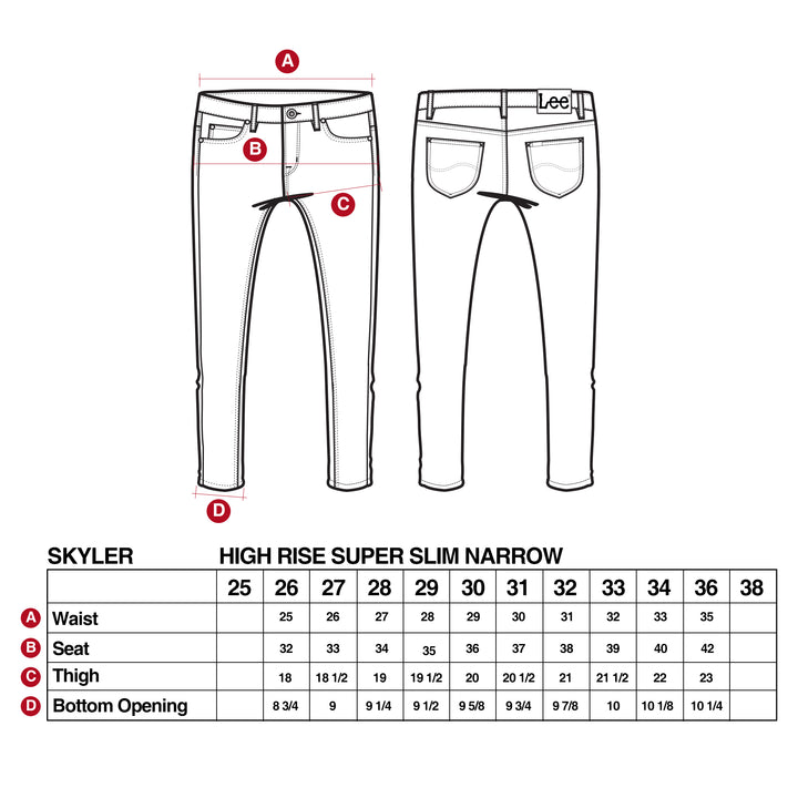 LEE 101+ WOMENS SKYLER JEANS IN ICE