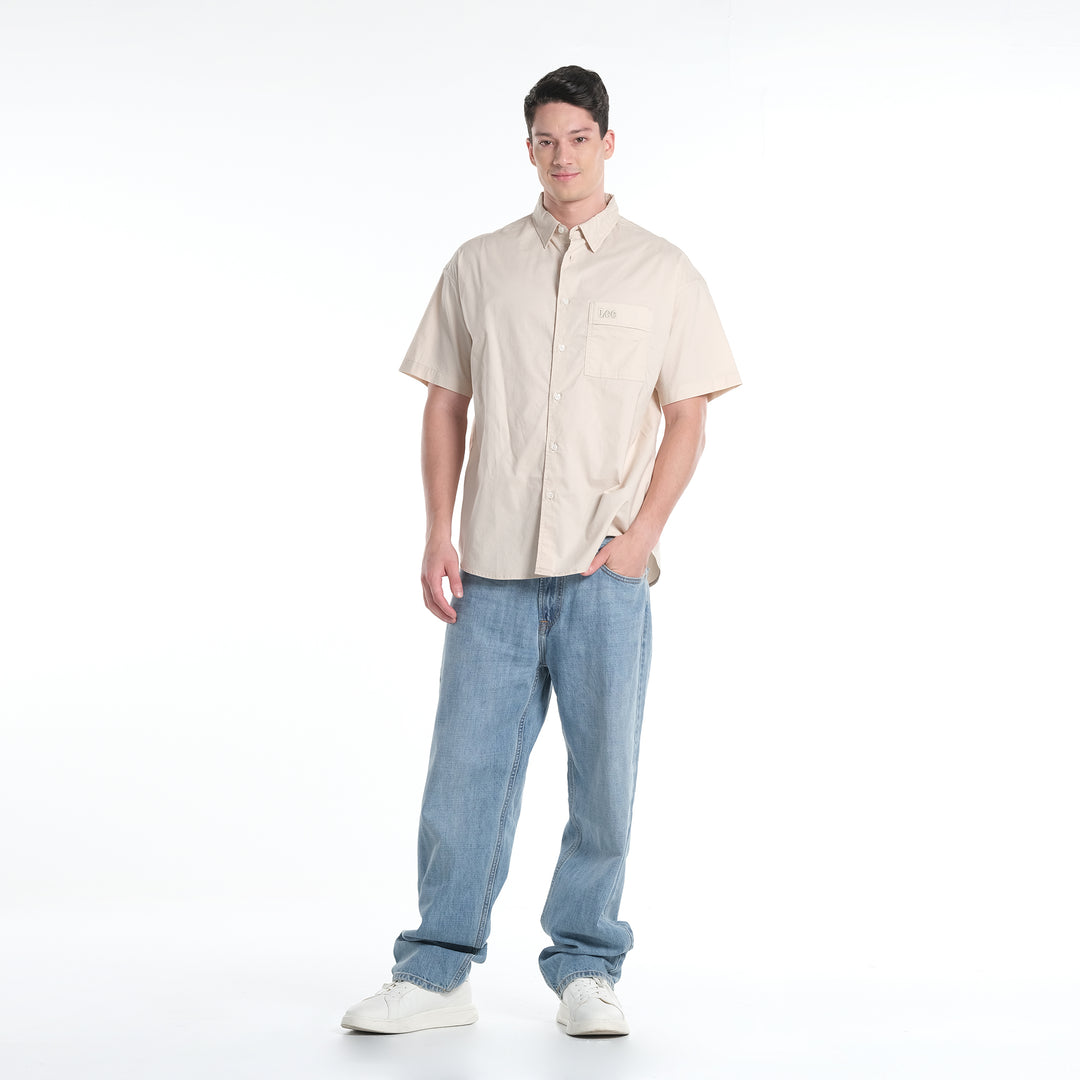 LEE MENS SHORT SLEEVE BUTTON DOWN POLO