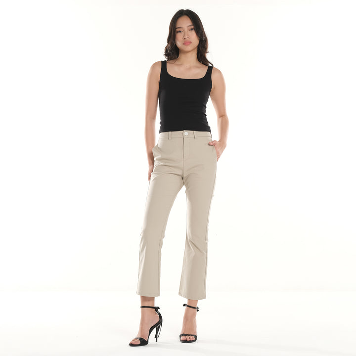 LEE WOMENS HIGH WAIST FLARE TROUSER