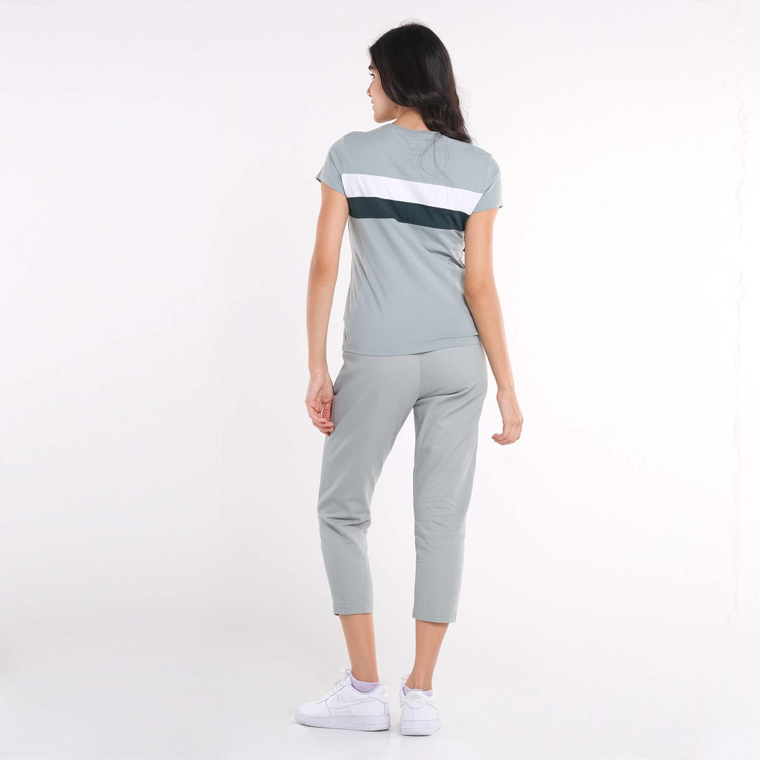 LEE LADIES ROUND NECK PANEL TEE