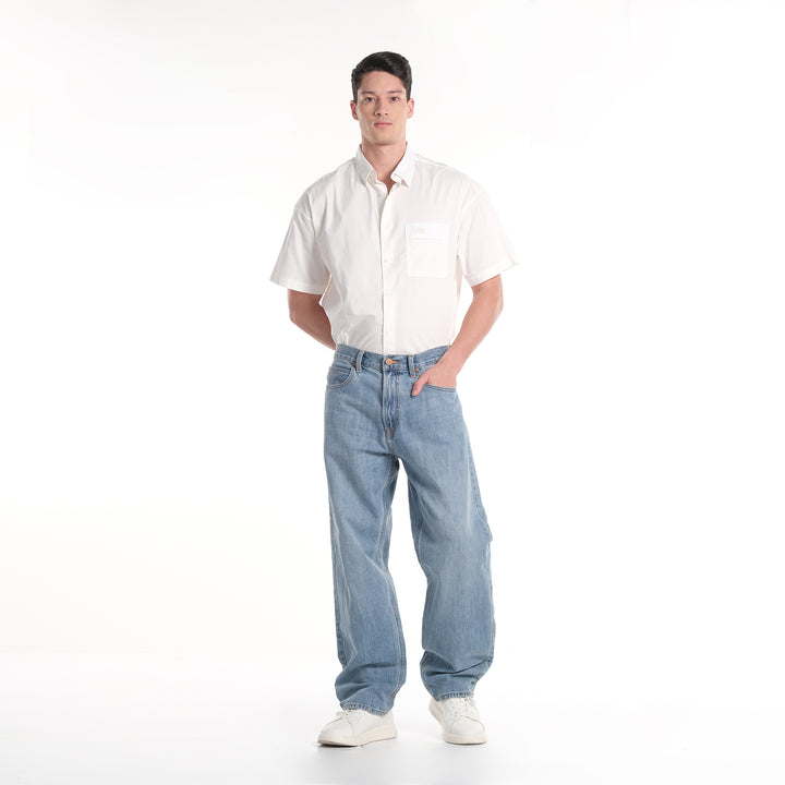 LEE MENS ASHER FIT; LOOSE STRAIGHT DENIM JEANS