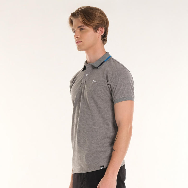 MENS SPORTSHIRT IN MELANGE DARK GRAY