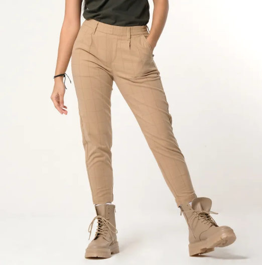 LEE WOMENS CHECKERED TROUSERS