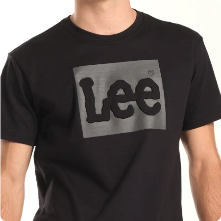 LEE MENS EMBOSSED BOX LOGO TEE