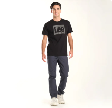 LEE MENS EMBOSSED BOX LOGO TEE