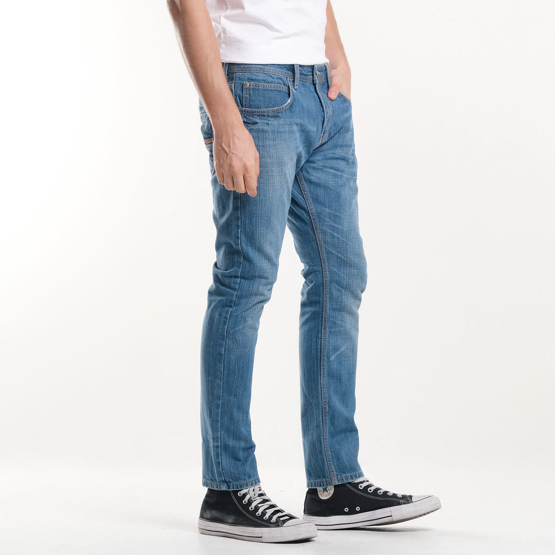LEE MENS RAMONE 28" INSEAM DENIM PANTS IN BLUE INSTINCT