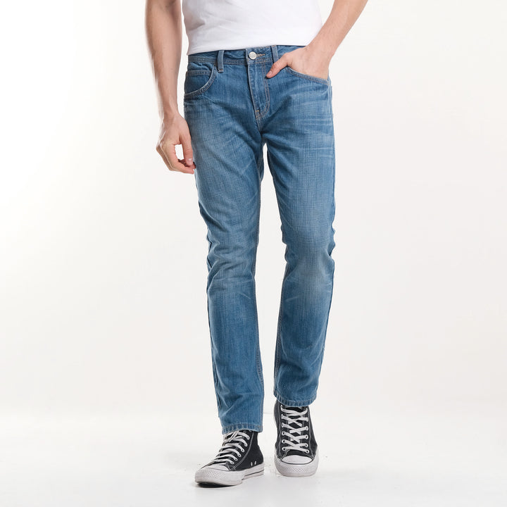 LEE MENS RAMONE 28" INSEAM DENIM PANTS IN BLUE INSTINCT