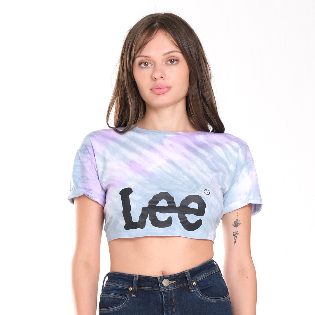 WOMENS LOGO TIE-DYE CROPTOP