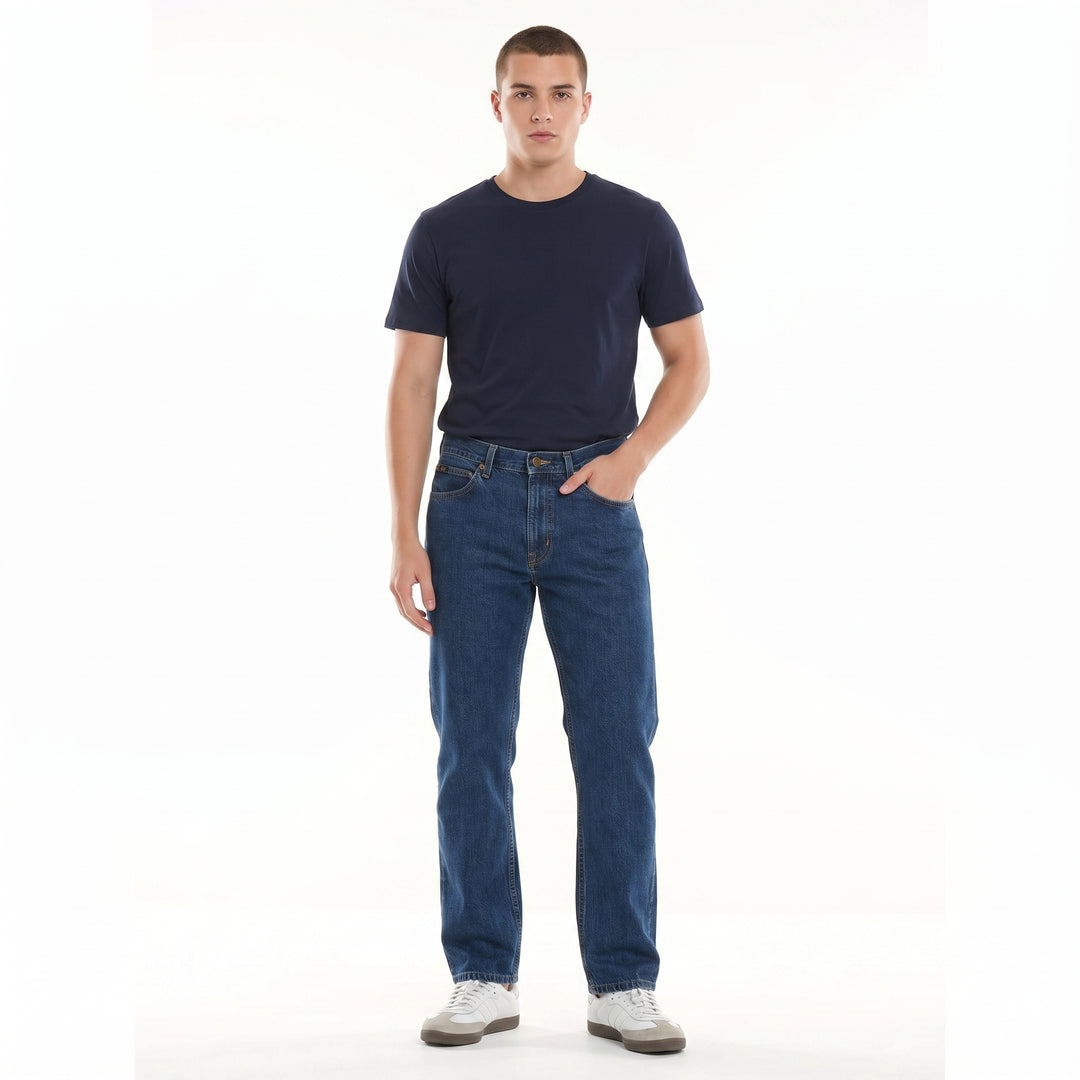 LEE MENS EASY RIDER DENIM JEANS IN BLUE BEAM