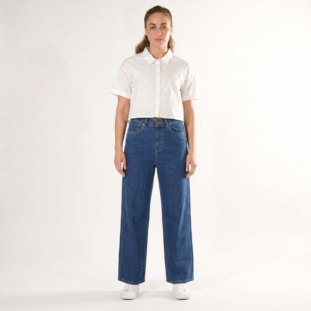 LEE LADIES A-LINE WIDE FIT JEANS