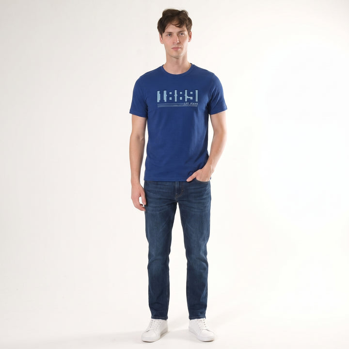 LEE MENS ROUND NECK EMBOSSED LOGO TEE