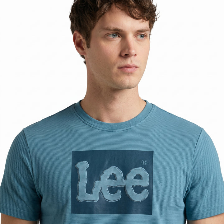 LEE MENS EMBOSSED BOX LOGO TEE