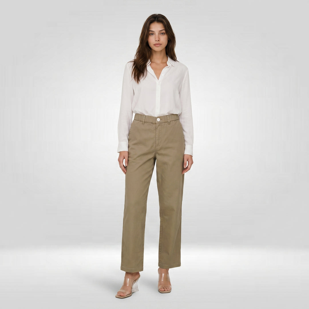 LEE LADIES HIGHWAIST COMFORT STRAIGHT TROUSERS