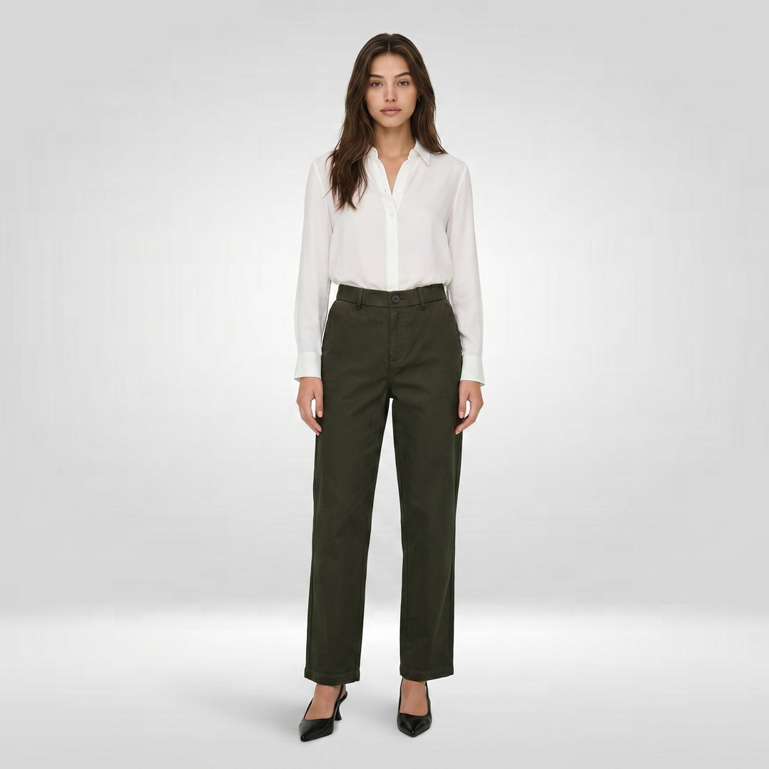 LEE LADIES HIGHWAIST COMFORT STRAIGHT TROUSERS