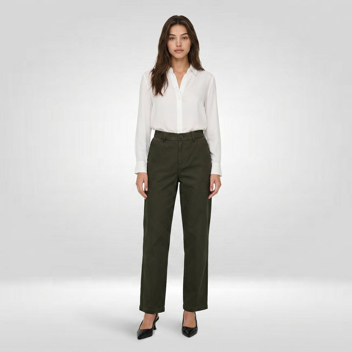 LEE LADIES HIGHWAIST COMFORT STRAIGHT TROUSERS