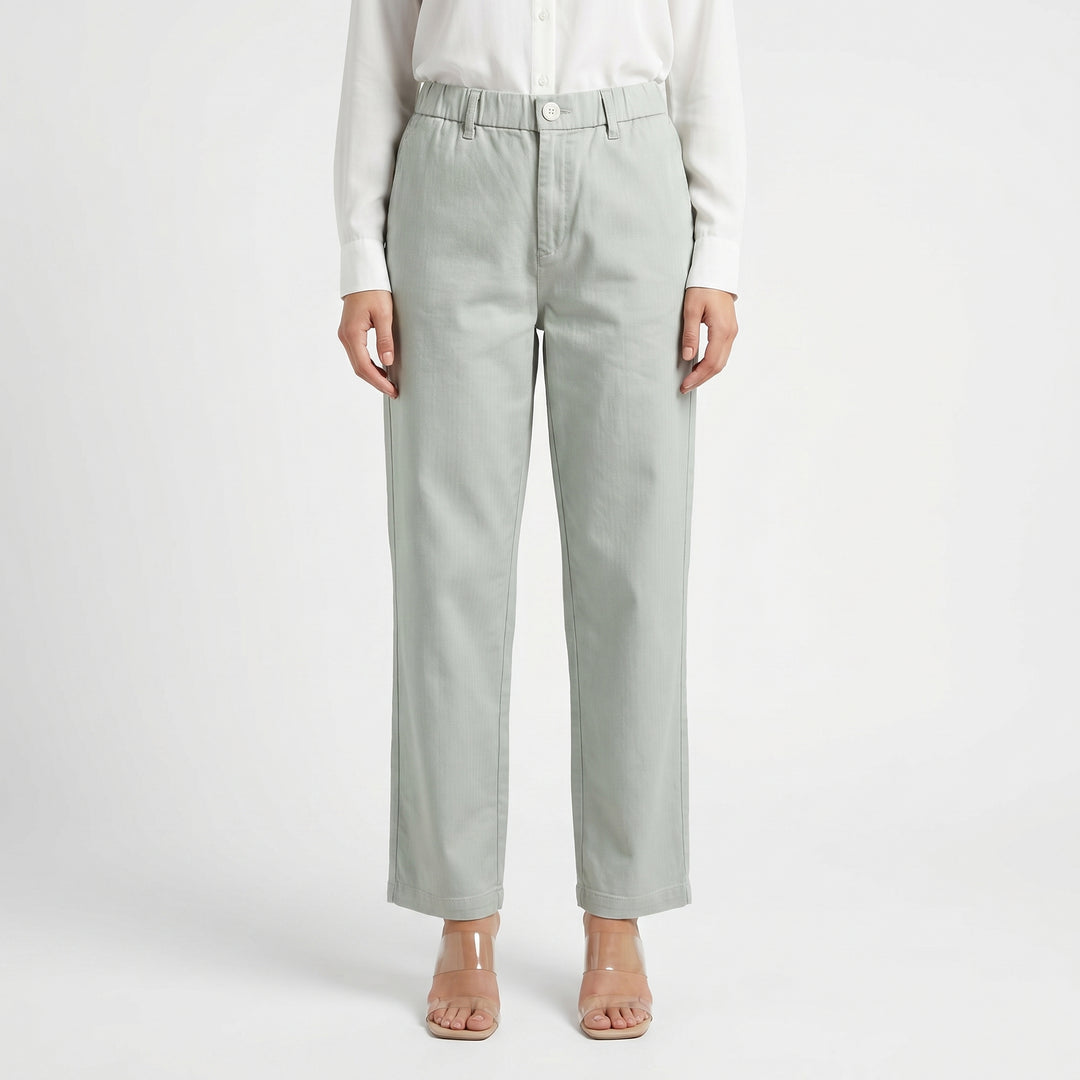 LEE LADIES HIGHWAIST COMFORT STRAIGHT TROUSERS