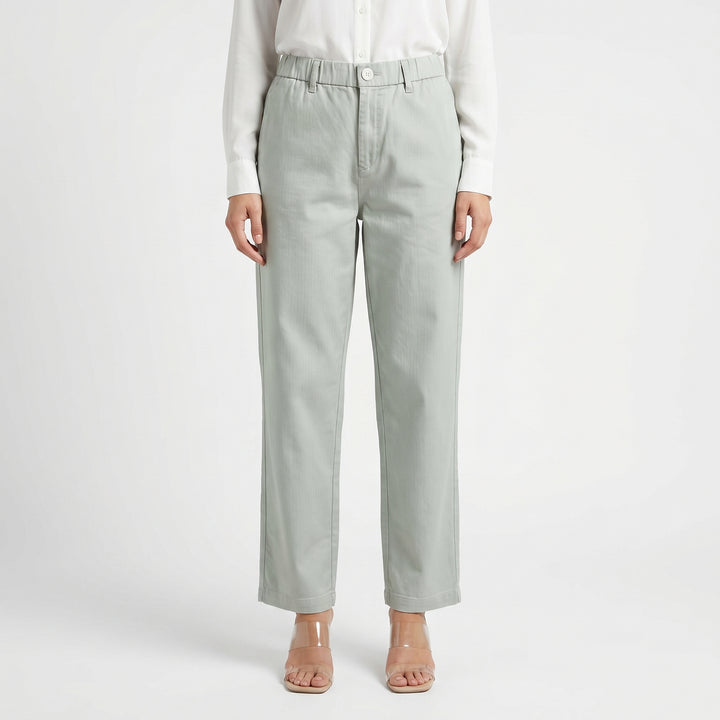 LEE LADIES HIGHWAIST COMFORT STRAIGHT TROUSERS