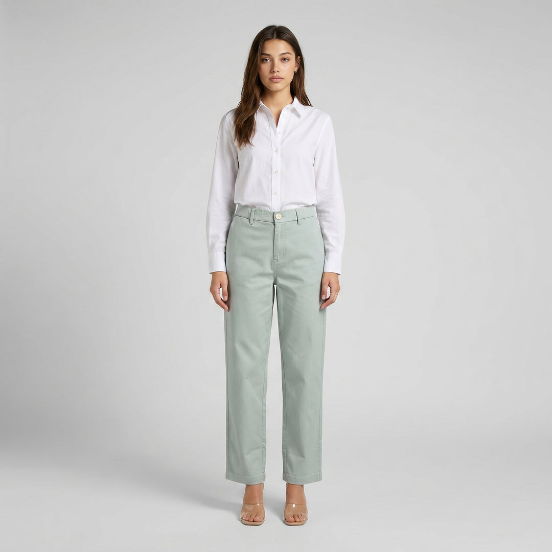 LEE LADIES HIGHWAIST COMFORT STRAIGHT TROUSERS