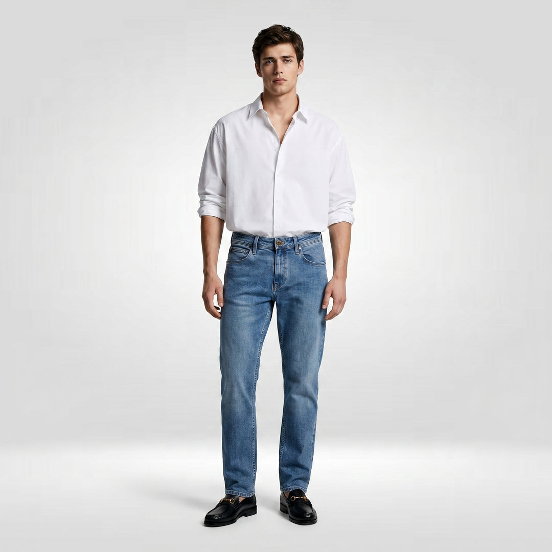 LEE MENS SLIM TAPERED DENIM JEANS