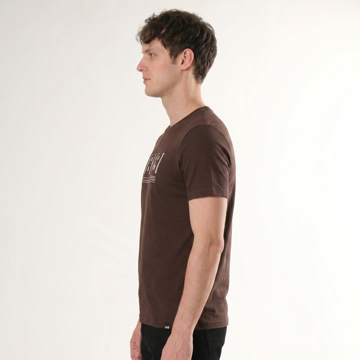 LEE MENS ROUND NECK EMBOSSED LOGO TEE
