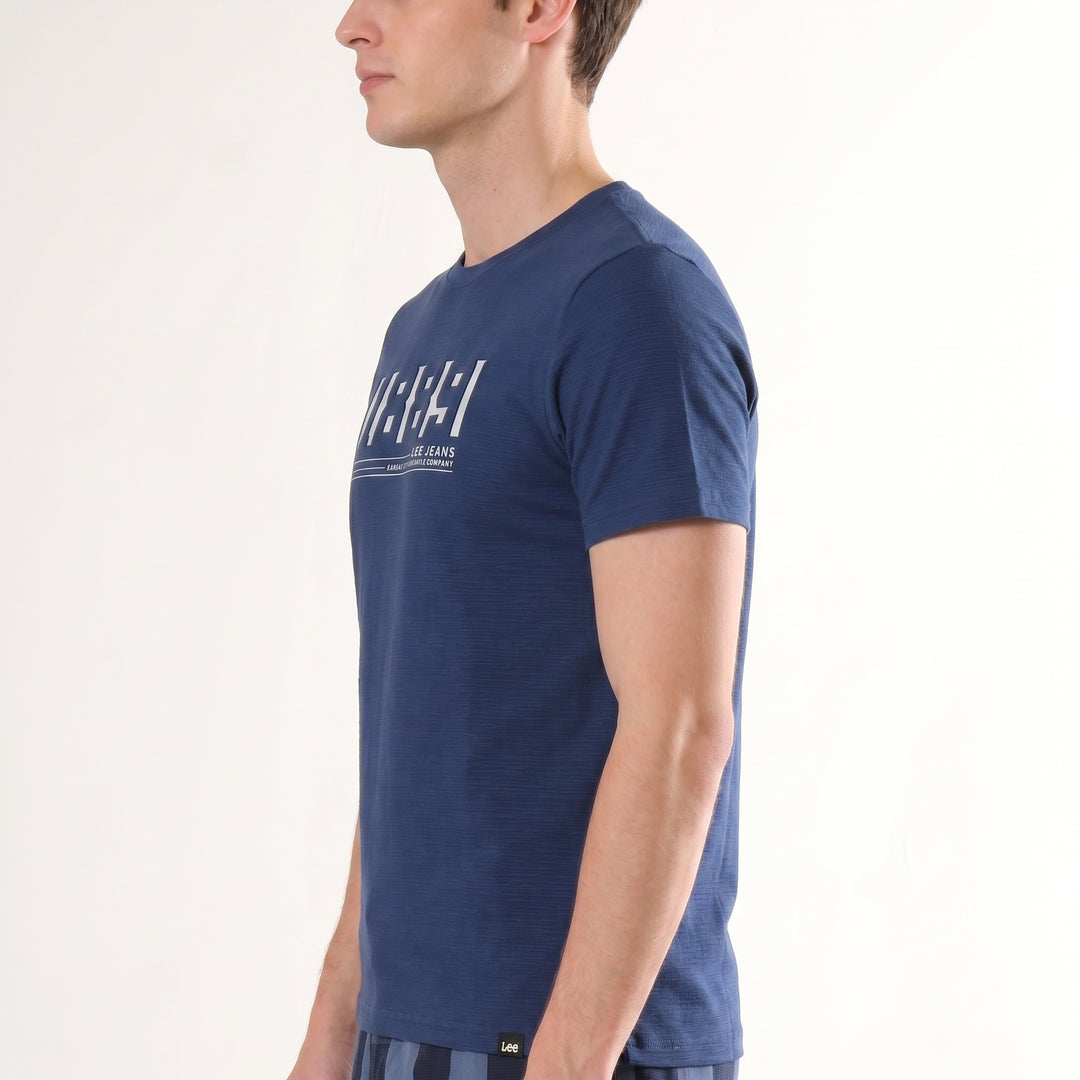 LEE MENS ROUND NECK EMBOSSED LOGO TEE