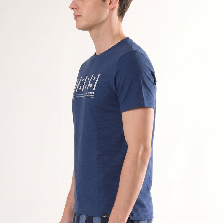 LEE MENS ROUND NECK EMBOSSED LOGO TEE