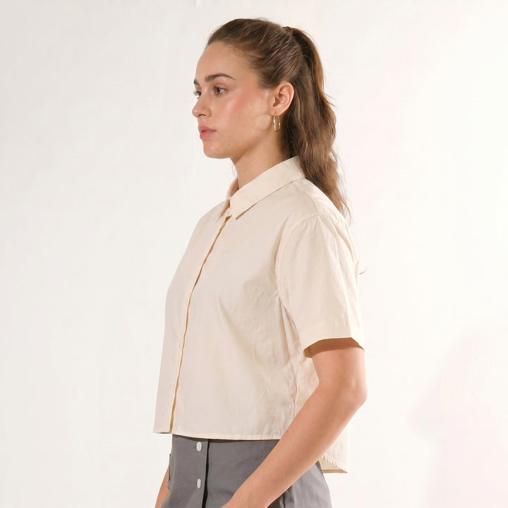 LEE LADIES BUTTOWN POLO WITH SMALL LOGO SCRIPT