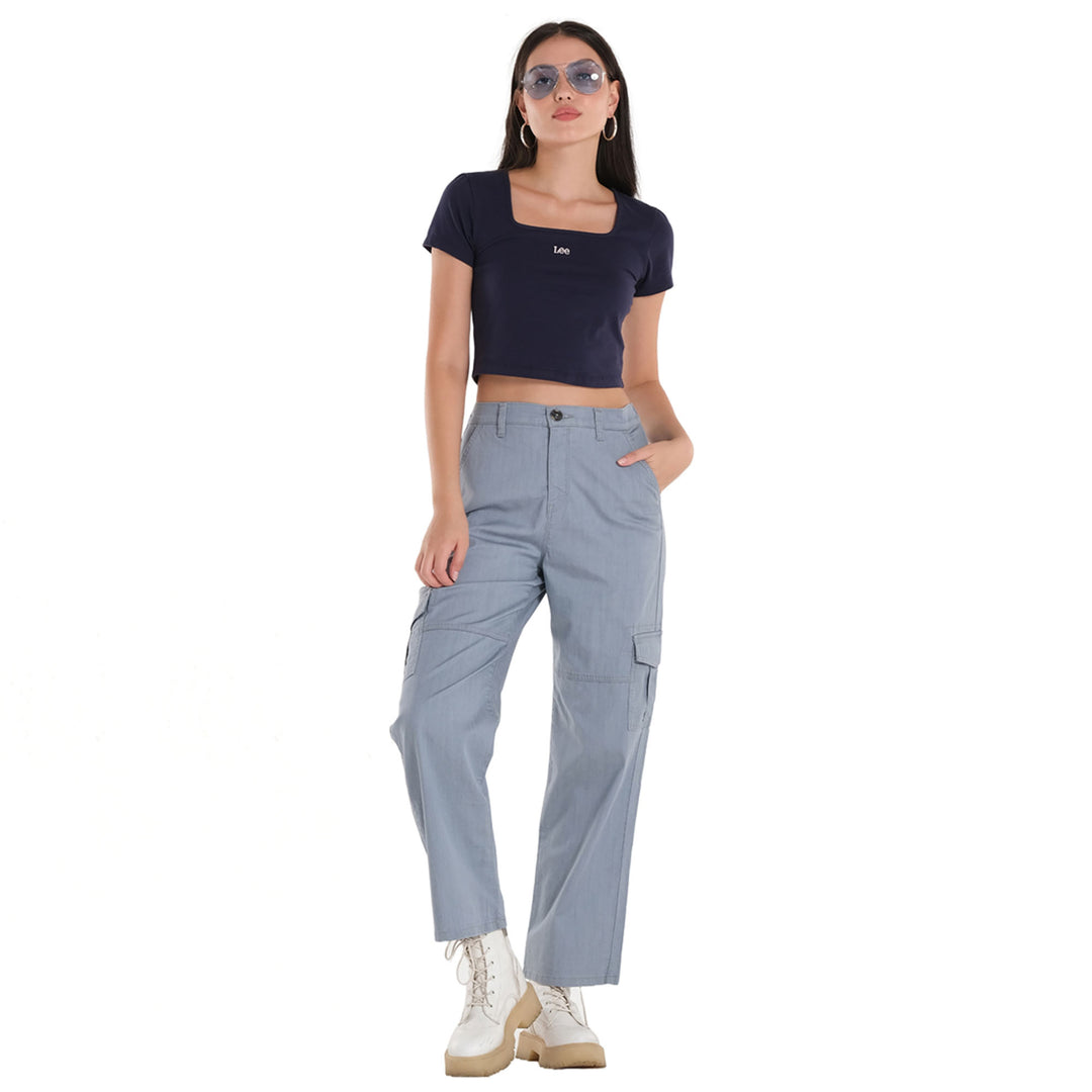 WOMENS HIGH WAIST CARGO PANTS