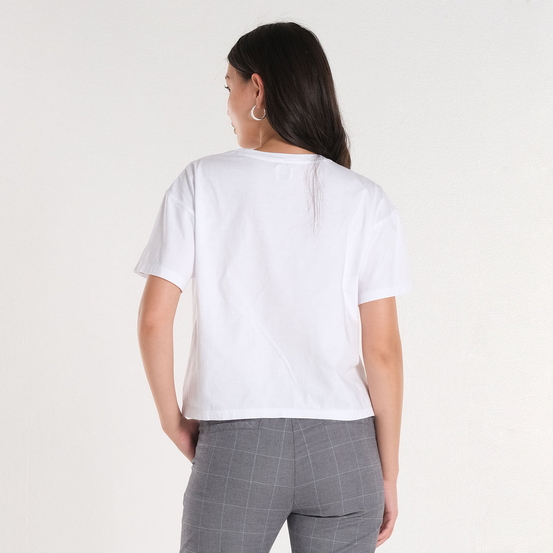 WOMENS LEE LOGO CROPPED TEE