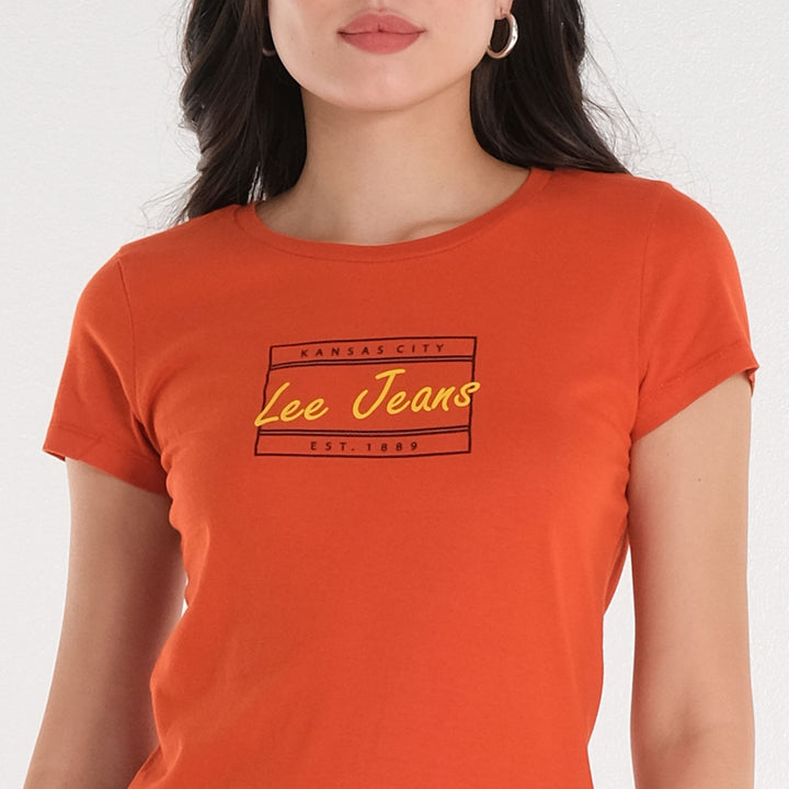 LEE LADIES BASIC GRAPHIC LOGO TEE