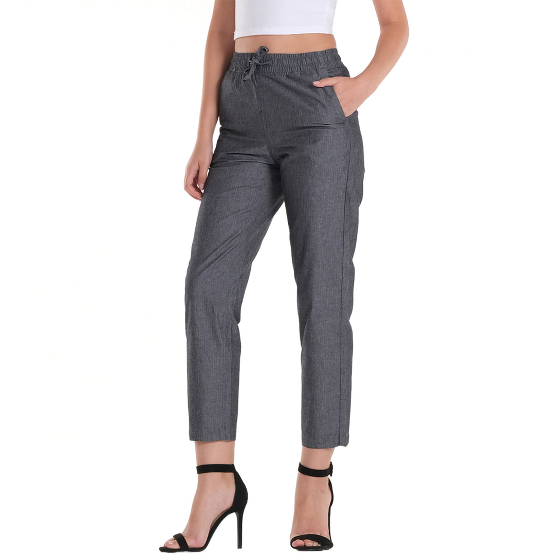 WOMENS STRAIGHT CUT TROUSER PANTS