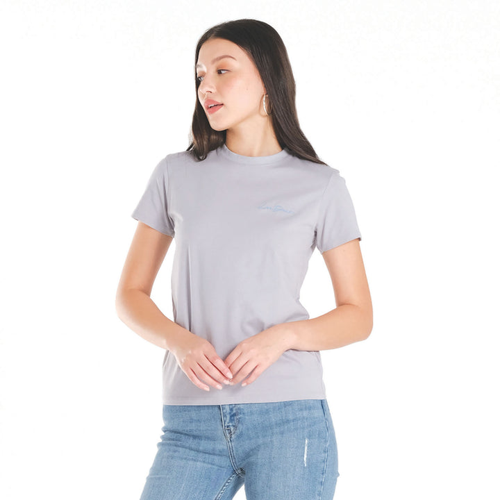LEE LADIES HIGH-NECK SCRIPT LOGO TEE