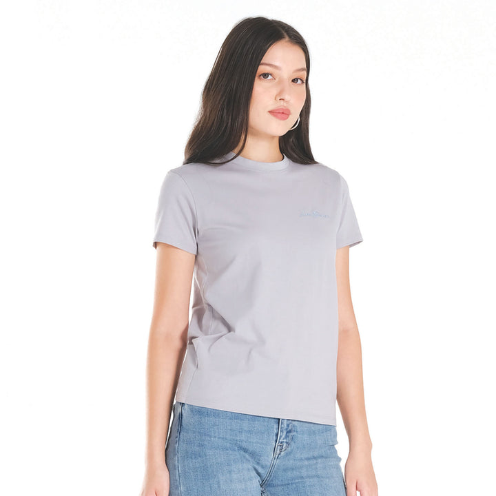 LEE LADIES HIGH-NECK SCRIPT LOGO TEE