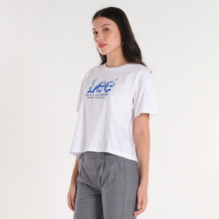 WOMENS LEE LOGO CROPPED TEE