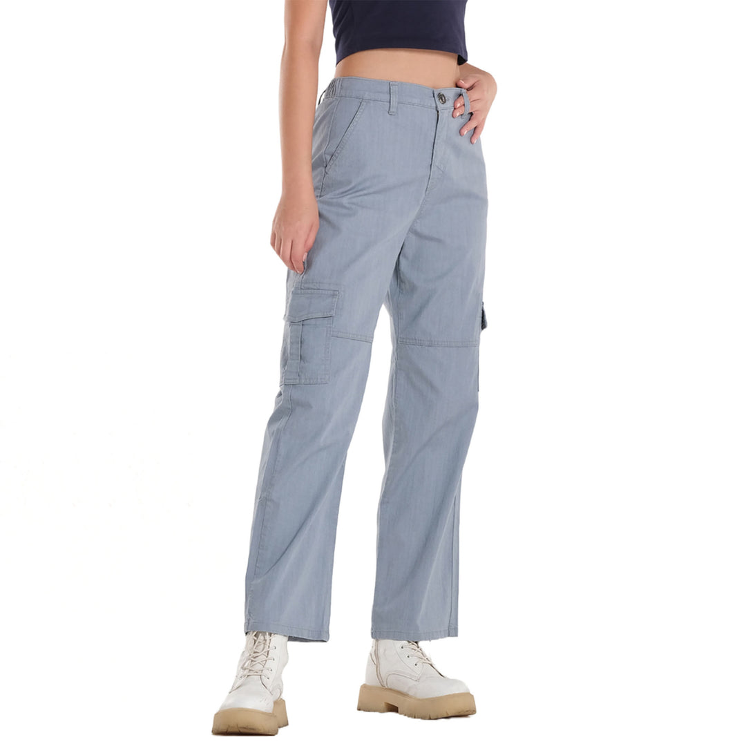 WOMENS HIGH WAIST CARGO PANTS