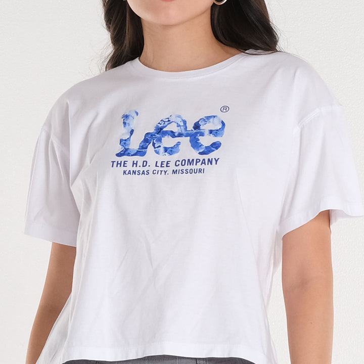 WOMENS LEE LOGO CROPPED TEE