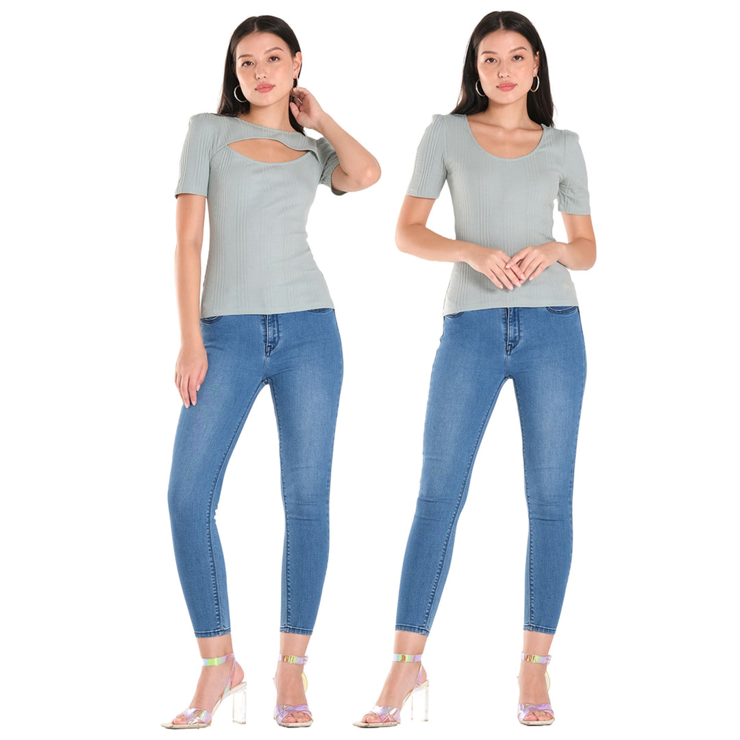 LEE WOMENS TWO WAY TOP MODIFIED ELBOW SLEEVE