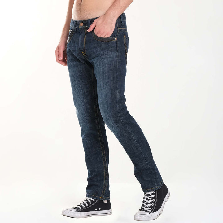 MENS POWELL DENIM JEANS IN HAND CREASED