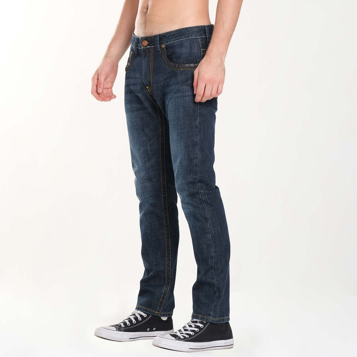 MENS POWELL DENIM JEANS IN HAND CREASED