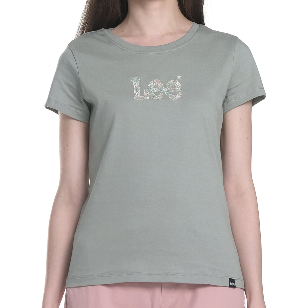 WOMENS FLORAL LOGO TEE