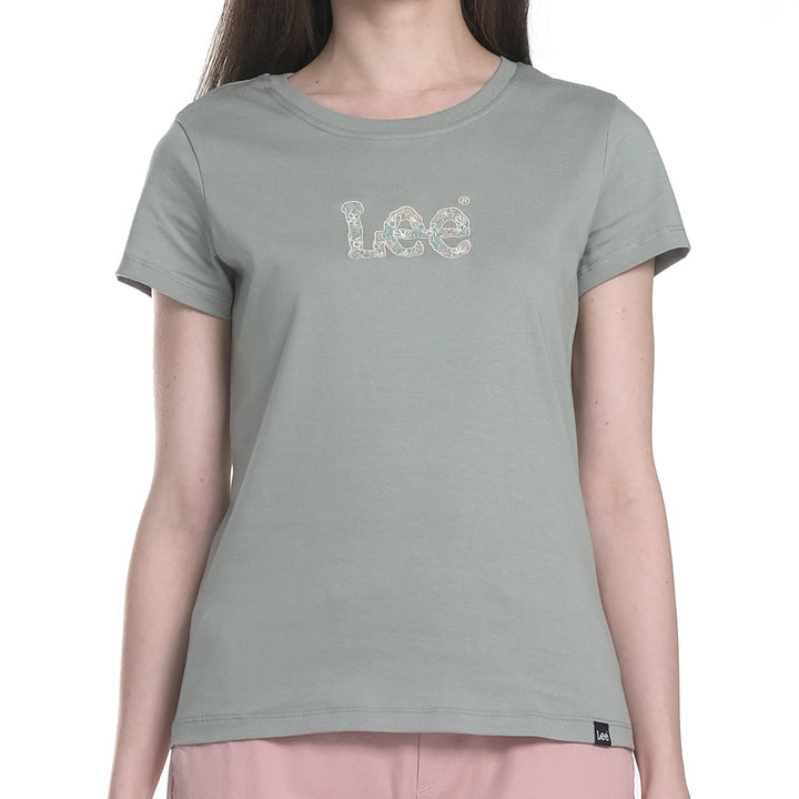 WOMENS FLORAL LOGO TEE