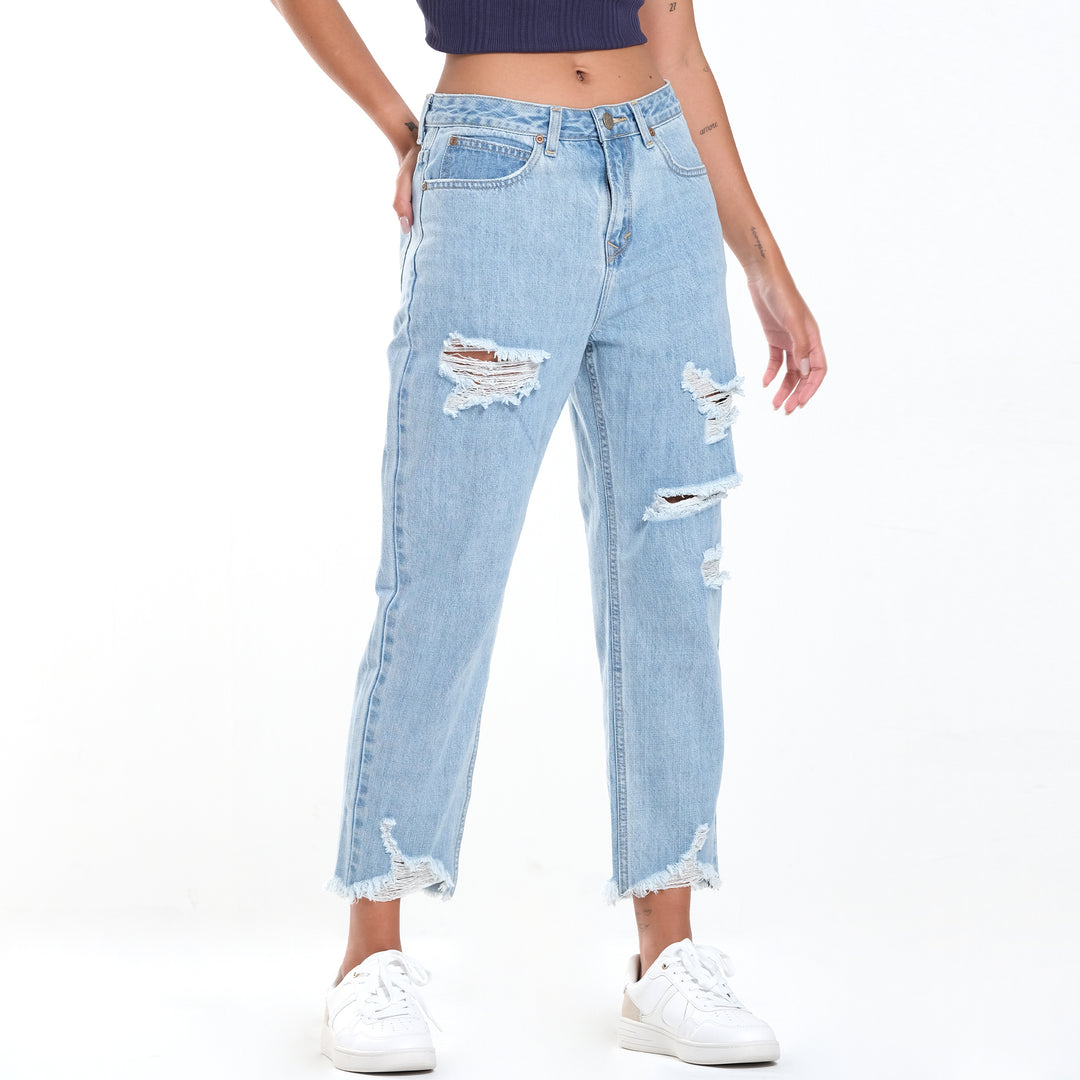 WOMENS STELLA SLOUCH MOM JEANS IN PRESTIGE BLUE