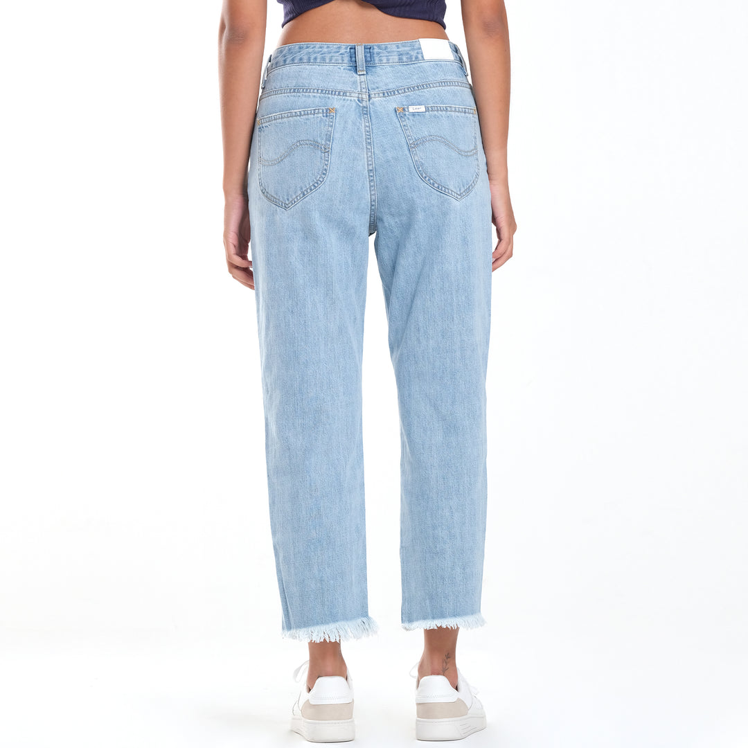 LEE WOMENS STELLA SLOUCH MOM JEANS IN PRESTIGE BLUE