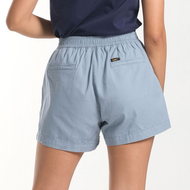 WOMENS TWILL EASY SHORTS IN FADED BLUE