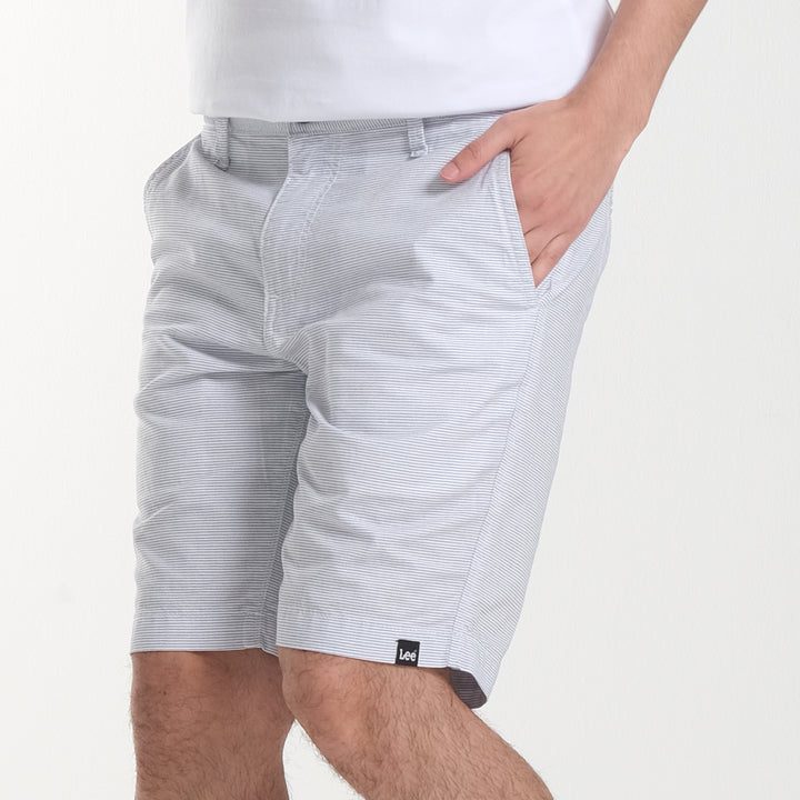 MENS EASY SHORTS IN DOBBY PINSTRIPES